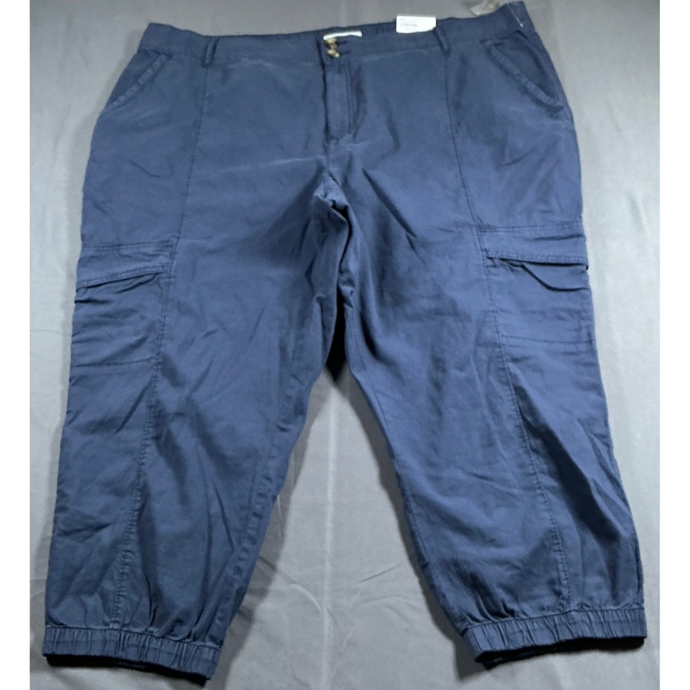 Sonoma Goods For Life Navy Tundra Utility Capri Pants Size 22W NWT WS41X017PD